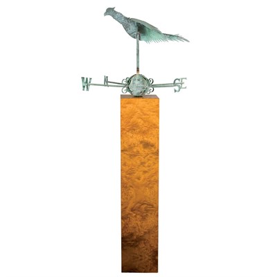 Lot 165 - Sheet Copper Flying Pheasant Weathervane With...