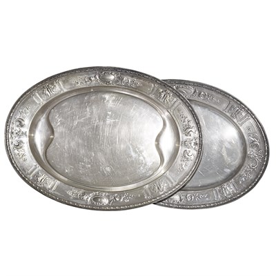 Lot 377 - Two Gorham Sterling Silver Platters Length of...