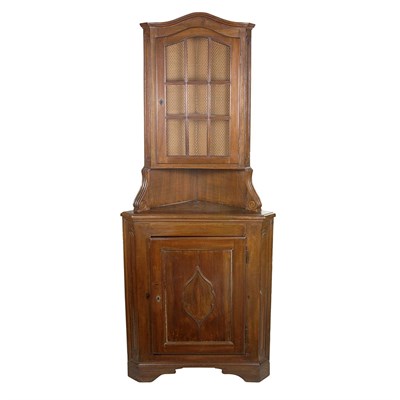 Lot 77 - Italian Baroque Walnut Corner Cabinet Height 7...
