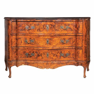 Lot 220 - Italian Baroque Walnut and Rosewood Commode...