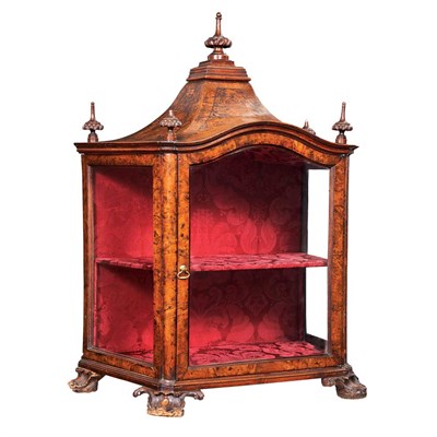 Lot 200 - Italian Baroque Walnut Table Cabinet Naples,...