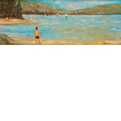 Lot 55A - Attributed to Maximilien Luce Les Baigneurs...