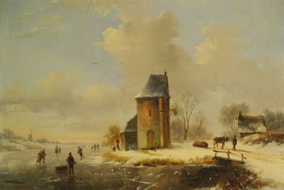 Lot 14 - Dutch School 19th Century Winter Scene, 1849...