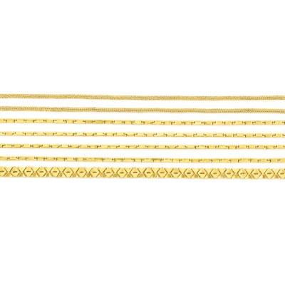 Lot 549 - Three Gold Chains and Bracelet