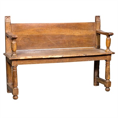 Lot 159 - English Provincial Walnut Hall Bench Length 55...