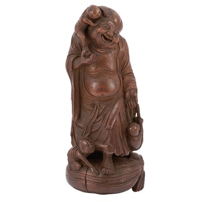 Lot 118 - Chinese Bamboo Carving of Buddha 19th Century...