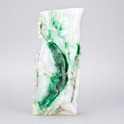 Lot 120 - Chinese Jade Vase 19th Century Carved as a...