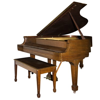 Lot 114 - Steinway & Sons Mahogany Baby Grand Piano...