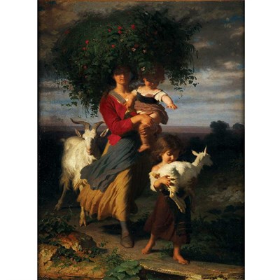 Lot 50 - Alfred Van Muyden Swiss, 1818-1898 A Mother...