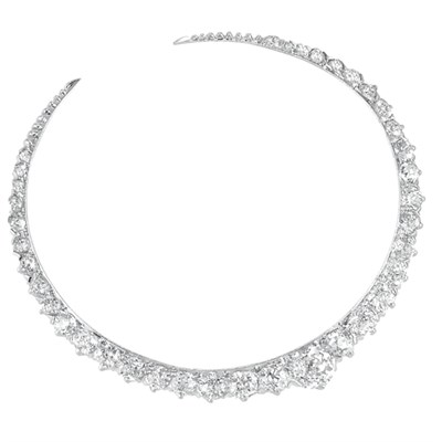 Lot 145 - Antique Diamond Crescent Brooch