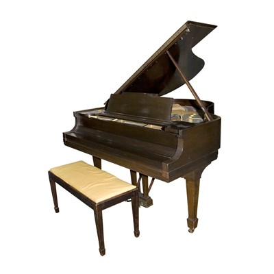 Lot 101 - Steinway & Sons Mahogany Baby Grand Piano...