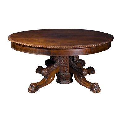 Lot 205 - Classical Style Carved Mahogany Dining Table...