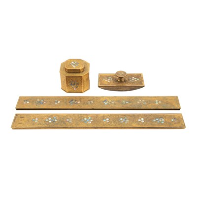 Lot 511 - Tiffany Studios Gilt-Bronze Partial Desk Set...