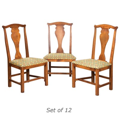 Lot 230 - Set of Twelve George III Style Oak Dining...
