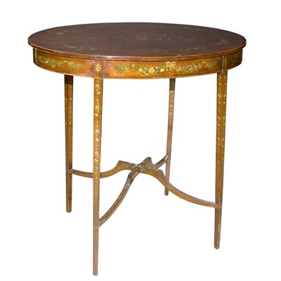 Lot 562 - Edwardian Painted Mahogany Side Table The oval...