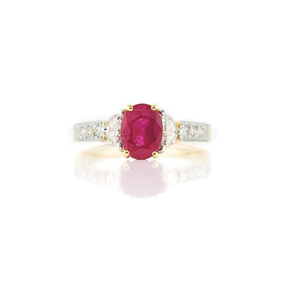 Lot 218 - Gold, Ruby and Diamond Ring