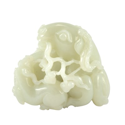 Lot 112 - Chinese Jade Goat Group Of large goat and...