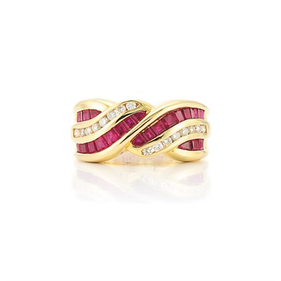 Lot 297 - Gold, Ruby and Diamond Ring