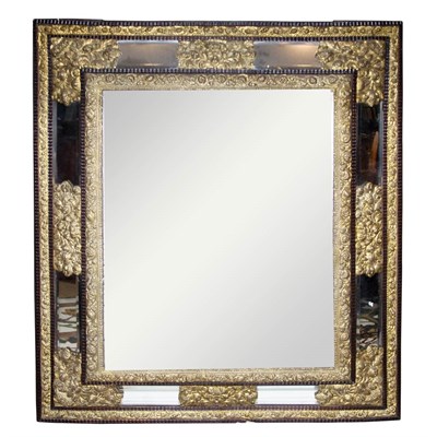 Lot 290 - Spanish Baroque Style Brass and Stained Wood...
