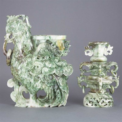 Lot 364 - Chinese Phoenix-Form Vase 20th Century Deeply...