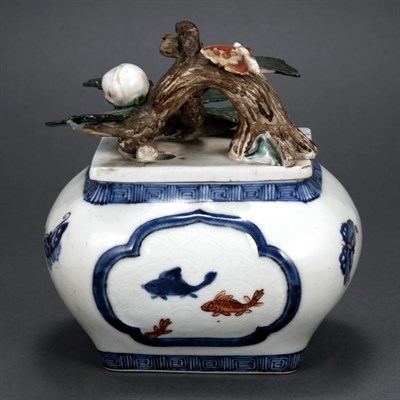 Lot 225 - Chinese Blue and White and Enameled Covered...