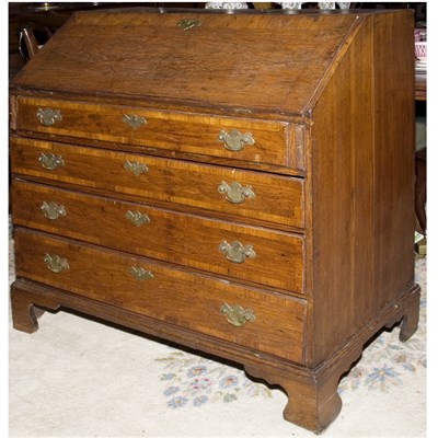 Lot 205 - George III Style Mahogany Slant Front Desk...