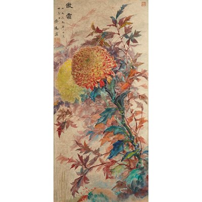 Lot 189 - Wang Chi-Yuan Chinese, 1893-1975 Chrysanthemum...