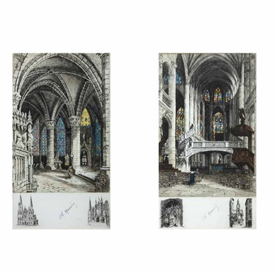 Lot 108 - Ch. Maurice [CATHEDRAL INTERIORS] Two...