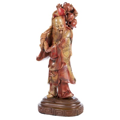 Lot 243 - Chinese Soapstone Figure of an Immortal Qing...