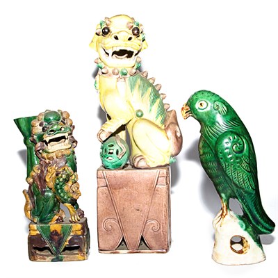 Lot 224 - Three Pairs of Chinese Porcelain Figures of...