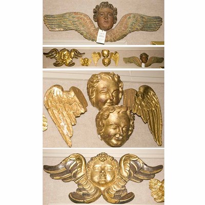 Lot 277 - Group of Five Putti-Form Wall Appliques