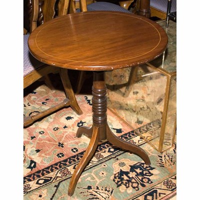 Lot 265 - Regency Style Inlaid Mahogany Tilt-Top Table...