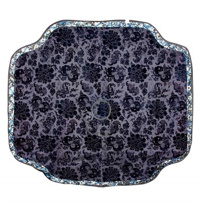 Lot 202 - Chinese Cut Velvet Seat Cover 19th Century The...