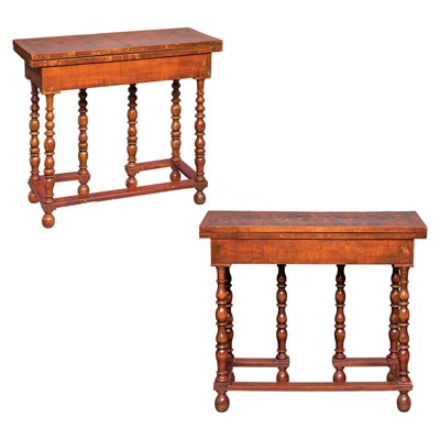 Lot 399 - Two Similar William and Mary Style Inlaid...