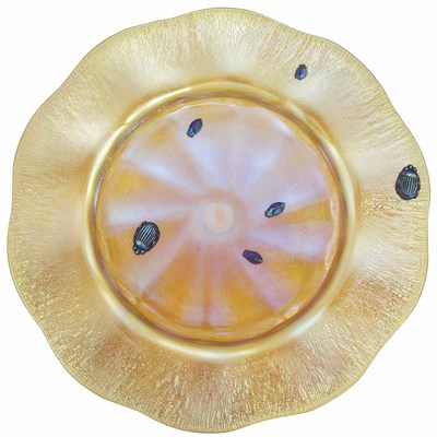 Lot 497 - Tiffany Favrile Glass Cabinet Plate Late...