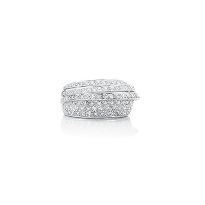 Lot 233 - Platinum and Diamond Dome Ring