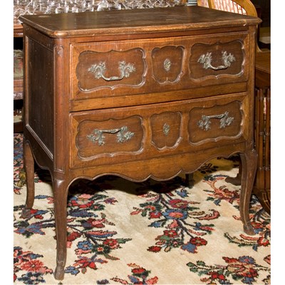 Lot 320 - Provincial Louis XV Style Walnut Commode...