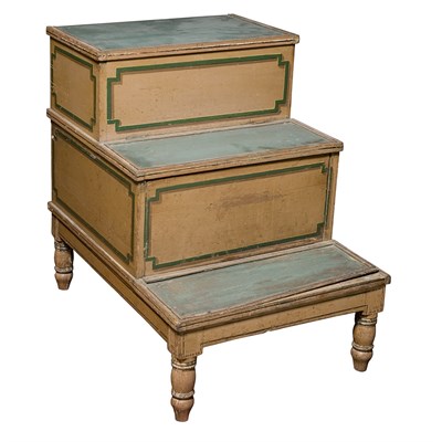 Lot 326 - Set of Painted Bedsteps Height 26 inches,...