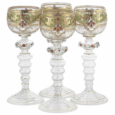 Lot 534 - Set of Ten Continental Gilt Decorated Hock...