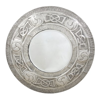 Lot 1040 - Arts and Crafts Pewter Repousse Circular...