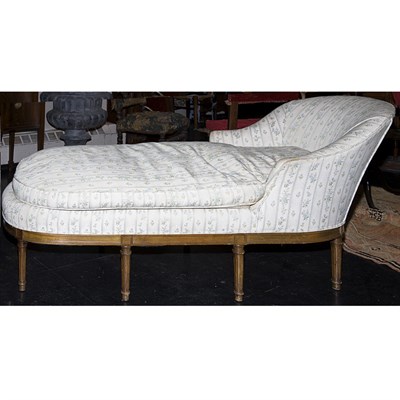 Lot 128 - Louis XV Style Walnut Chaise Lounge Length 63...