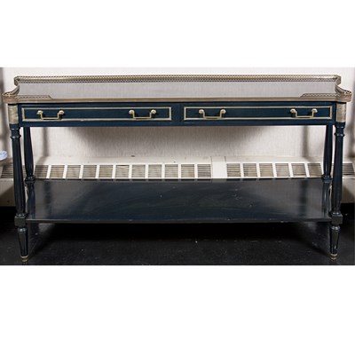 Lot 142 - Louis XVI Style Black Painted Server Height 36...