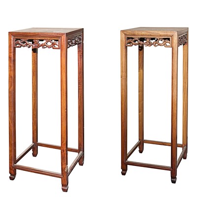 Lot 149A - Pair of Chinese Hardwood Stands Height 36...