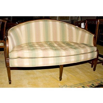 Lot 150 - George III Style Mahogany Sofa Length 60 inches.