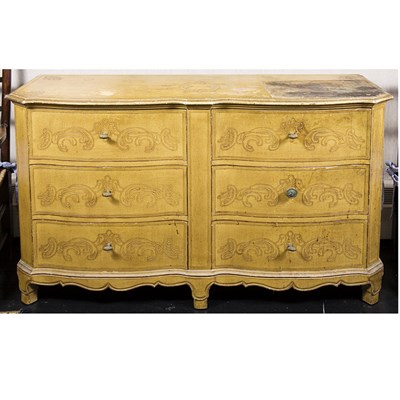 Lot 152 - Provincial Style Painted Chest of Drawers...