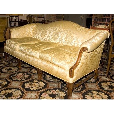 Lot 155 - George III Style Mahogany Sofa Length 6 feet.