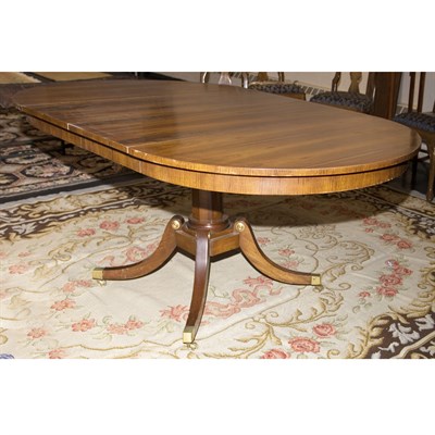 Lot 161 - Regency Style Rosewood Pedestal Dining Table...