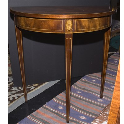 Lot 164A - Pair of George III Style Inlaid Mahogany...