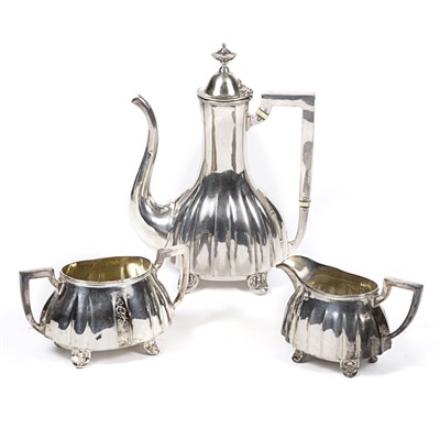 Lot 345 - Whiting Sterling Silver Three-Piece Demitasse...