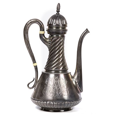 Lot 346 - American Sterling Silver Coffee Pot Height 11...